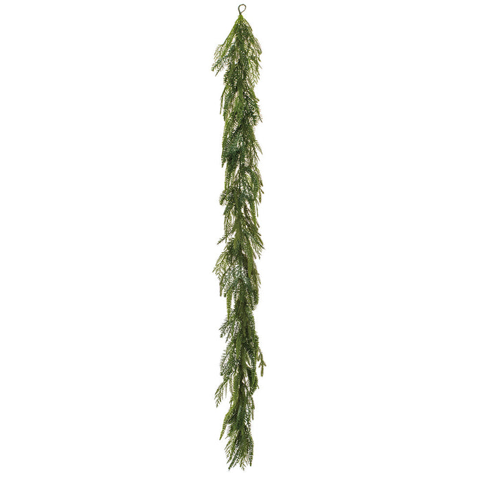6' PE Soft-Touch Mixed Cedar & Pine Artificial Slim Garland -Green (Pack of 4) - YZCMAG-73