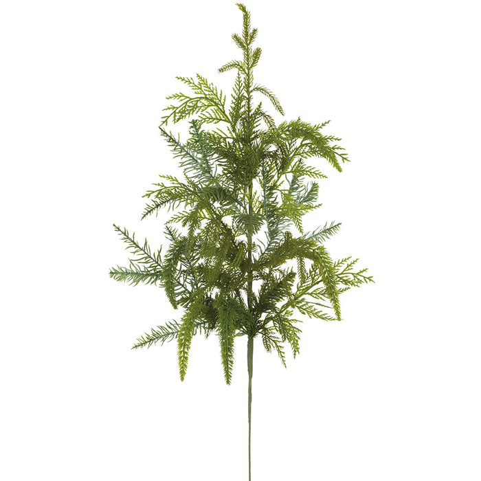 27" PE Soft-Touch Artificial Mixed Cedar & Pine Stem -Green (Pack of 12) - YZCMAS-27