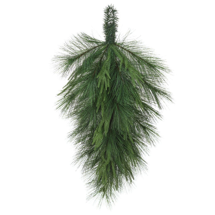 32" Mountain Pine Artificial Teardrop Swag -Green (Pack of 6) - YZDMPD-