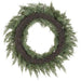 22" PE Soft-Touch Artificial Juniper Wreath -Gray/Green (Pack of 4) - YZJSBW-22