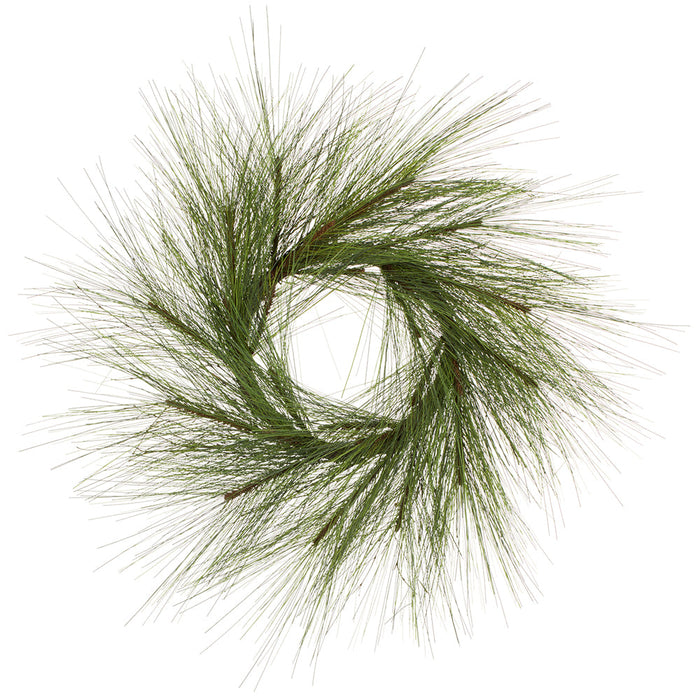 38" Artificial Long Needle Pine Wreath -Green - YZLNAW-38