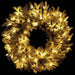 30" Artificial Flocked Noble Pine Wreath, LED Pre-Lit -White (Pack of 2) - YZSBAW-3LDX