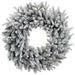 30" Artificial Flocked Noble Pine Wreath, LED Pre-Lit -White (Pack of 2) - YZSBAW-3LDX