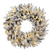 30" Artificial Flocked Noble Pine Wreath, LED Pre-Lit -White (Pack of 2) - YZSBAW-3LDX