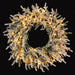 24" Artificial Flocked Willow Pine Wreath, LED Pre-Lit -Green (Pack of 12) - YZSWAW-24LD