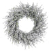 30" Artificial Flocked Willow Pine Wreath, LED Pre-Lit -Green (Pack of 6) - YZSWAW-30LD