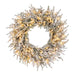 30" Artificial Flocked Willow Pine Wreath, LED Pre-Lit -Green (Pack of 6) - YZSWAW-30LD