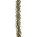 6'Lx12"W Tinsel Artificial Garland, LED Pre-Lit -Green/Silver (Pack of 12) - YZTNAG-72/GS