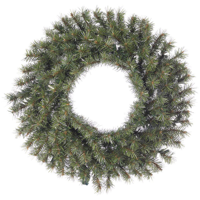 24" Artificial Tinsel Wreath, LED Pre-Lit -Green/Silver (Pack of 12) - YZTNAW-24/GS