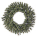 24" Artificial Tinsel Wreath, LED Pre-Lit -Green/Silver (Pack of 12) - YZTNAW-24/GS