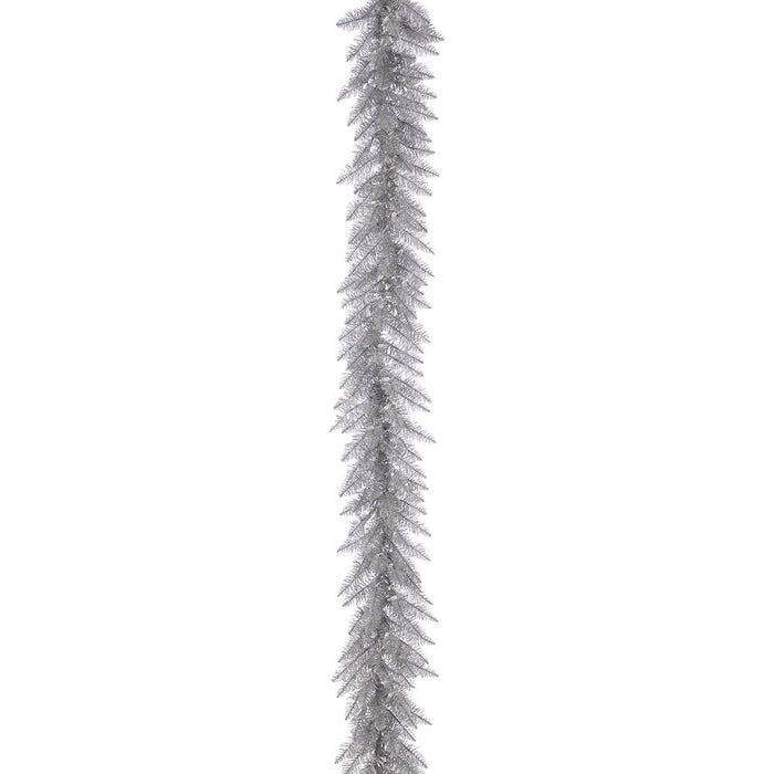 6'Lx12"W Tinsel Artificial Garland, LED Pre-Lit -Champagne (Pack of 12) - YZTNBG-24/CN