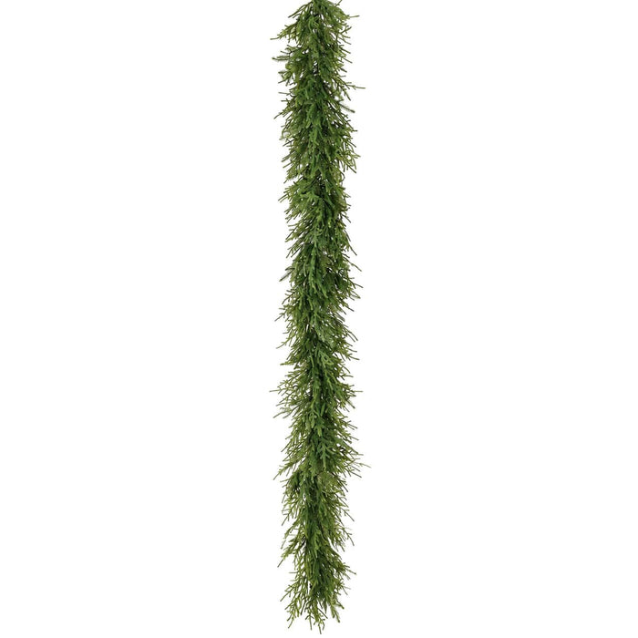 9' Willow Pine Artificial Garland, LED Pre-Lit (Twinkle) -Green (Pack of 2) - YZWPCG-9LHT