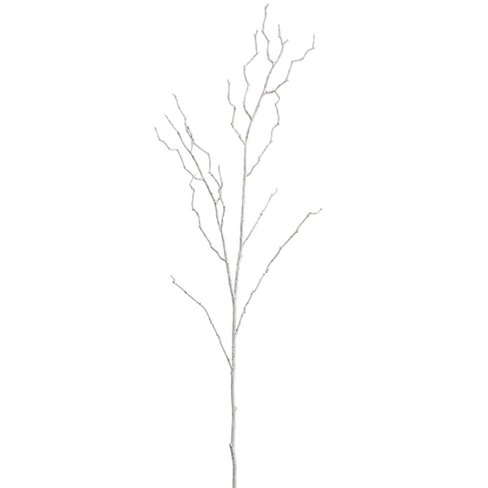 39" Artificial Iridescent Wild Birch Twig Stem -White (Pack of 12) - ZAB055-WH