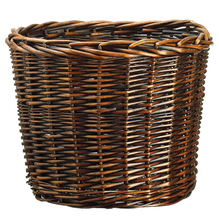 10"Hx10"W Round Willow Basket Planter -Dark Smoke - ZAC089-SM/DK