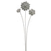 13.5" Set Of Mixed Artificial Bridal Jeweled Stem Pick Assortment One -Silver (Pack of 3) - ZAN330-ASST