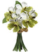 9" Hand-Wrapped Vanda Orchid Silk Flower Bouquet -White/Green (Pack of 2) - ZBQ772-WH/GR