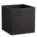 12"Hx12"W Square Bamboo Container -Black (pack of 4) - ZCB177-BK