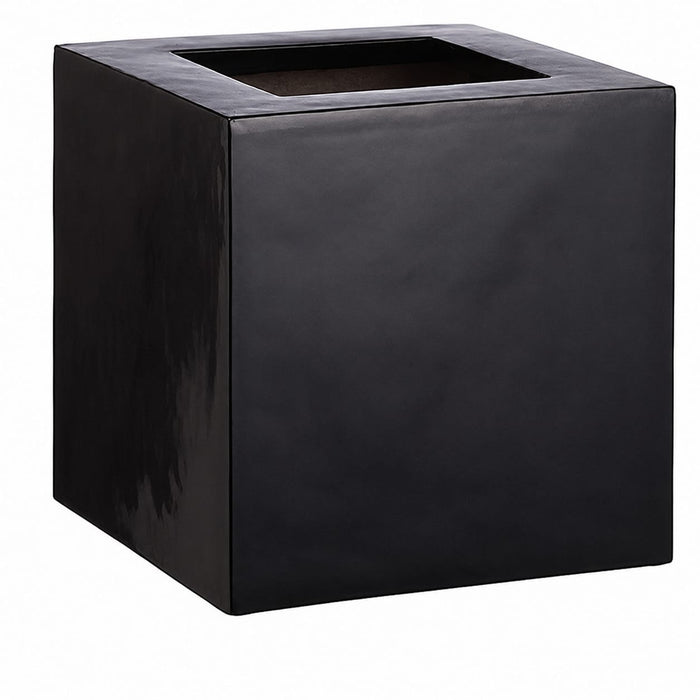 14"Hx14"W Fiberglass Square Planter -Black - ZCI134-BK