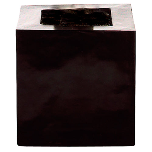 18 inch square plastic planter 18"Hx18"W Fiberglass Square Planter -Black