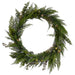 24" Artificial Eucalyptus Seed, Pod & Mixed Pine Wreath -Green - ZDW482-GR