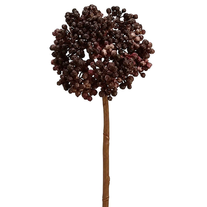 10.5" Sedum Artificial Flower Stem -Black (Pack of 12) - ZGS047-BK