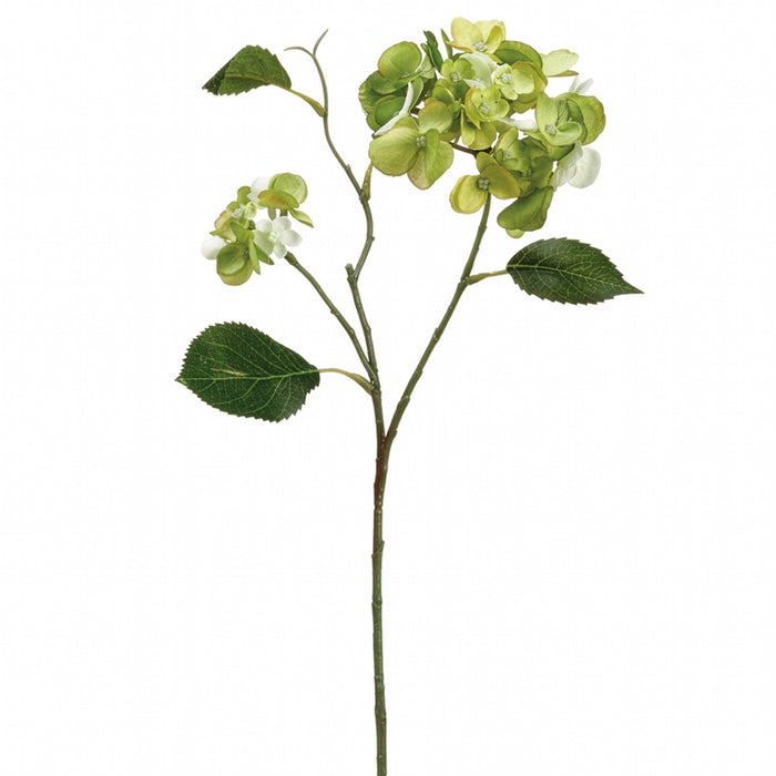 15" Mini Hydrangea Silk Flower Stem -Green (Pack of 12) - ZGS068-GR
