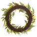 24" Tulip & Narcissus & Twig Silk Flower Hanging Wreath -Yellow/Cream (pack of 4) - ZJX534-YE/CR