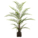 29" Sword Fern Leaf Silk Arrangement w/Glass Vase -Green (Pack of 6) - ZQF112-GR