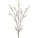 45" Artificial Berry & Flower Blossom Branch Stem -Green/White (Pack of 12) - ZSB579-GR/WH