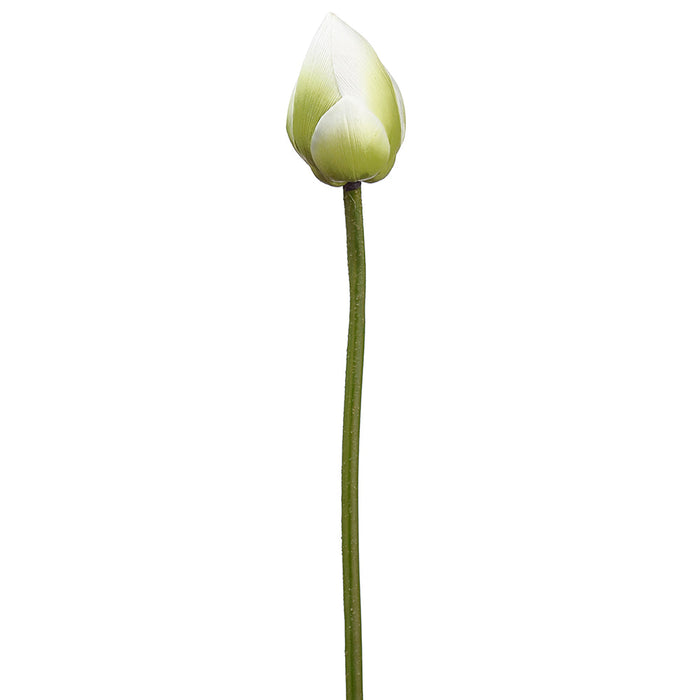 20" Lotus Bud Silk Flower Stem -White (Pack of 12) - ZSL700-WH