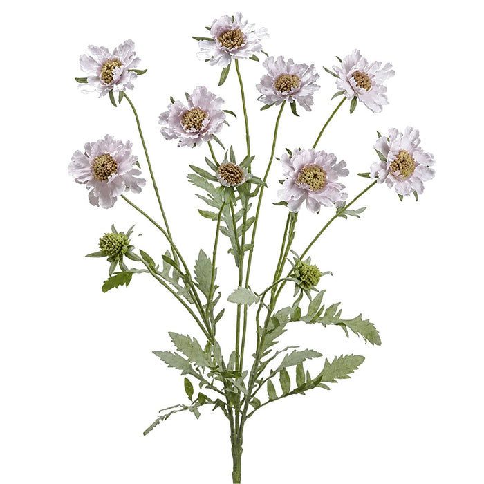 25" Scabiosa Silk Flower Bush -Lavender (Pack of 6) - ZSS221-LV/PK