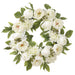 20" Peony Silk Flower Wreath -Cream - ZSW004-CR