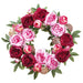 26" Mixed Silk Peony Flower & Twig Wreath -Pink/Burgundy - ZSW005-PK/BU