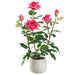 21.6" Rose Silk Flower Arrangement w/Ceramic Vase -Rose - ZSW013-RO