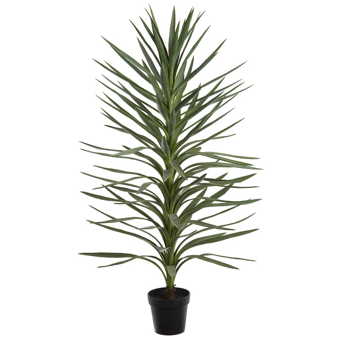 4'6" Dracaena Artificial Tree w/Plastic Pot -Green/Gray - ZSW034-GR/GY