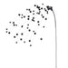22" Artificial Bridal Pearl Beads Stem -Black (pack of 12) - ZTS741-BK