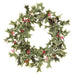 22" Artificial Holly Leaf & Berry Wreath -Green/Red - ZWS136-GR/RE