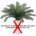 44" CUSTOM MADE UV-Proof Outdoor Artificial Sago Cycas Cluster Palm -24 Fronds -Green - A0080