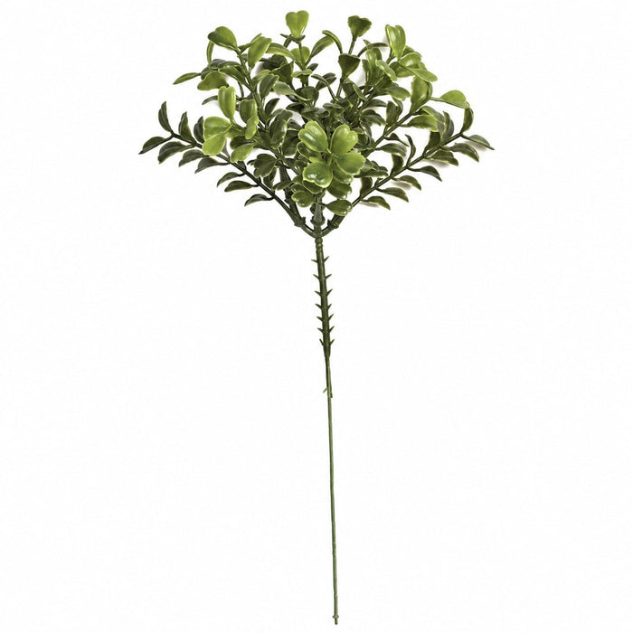 9" Outdoor UV-Proof Artificial Boxwood Stem Pick -2 Tone Green (Pack of 48) - A0390