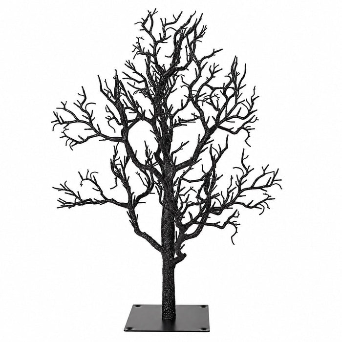 30"Hx18"W Glittered Artificial Twig Tree w/Stand -Black (Pack of 2) - A100090