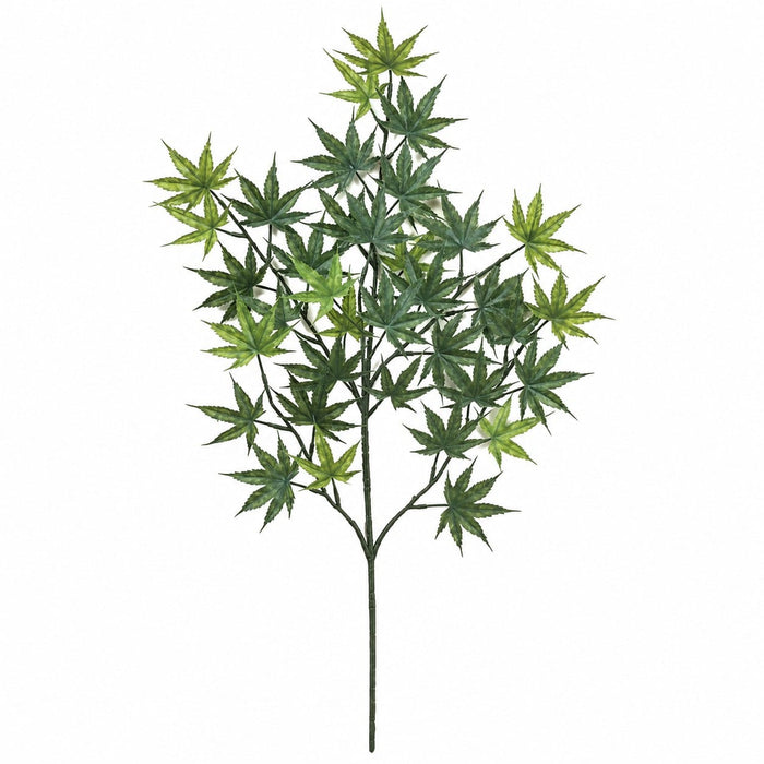 26" Outdoor UV-Proof Artificial Japanese Maple Branch Stem -Green (Pack of 24) - A-1000