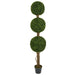 5' Outdoor UV-Proof Artificial Boxwood Triple Ball-Shaped Topiary Tree w/Pot -Green - A117000