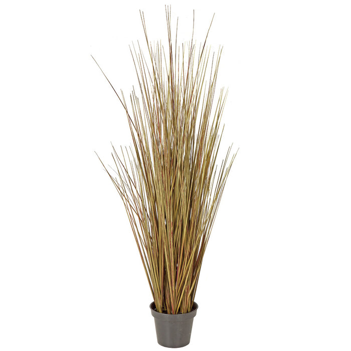 35" IFR PVC Onion Grass Artificial Plant w/Pot -Green/Brown (pack of 4) - A130312