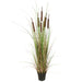 4' IFR PVC Cattail Grass Artificial Plant w/Pot -Brown/Green (pack of 2) - A130610