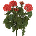 17" UV-Proof Outdoor Artificial Geranium Flower Bush -Orange/Red (pack of 6) - A14410-3OR/RE