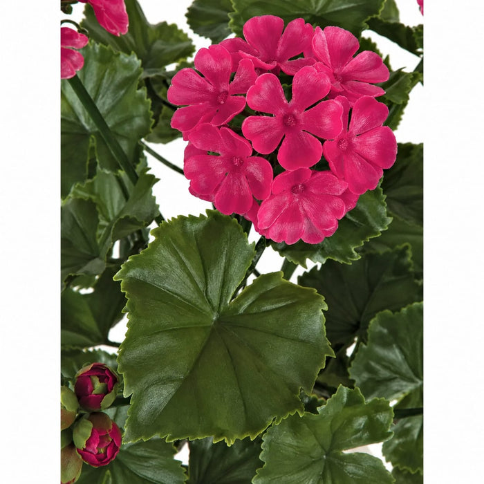17" Outdoor UV-Proof Artificial Geranium Flower Bush -Beauty (Pack of 6) - A-144105