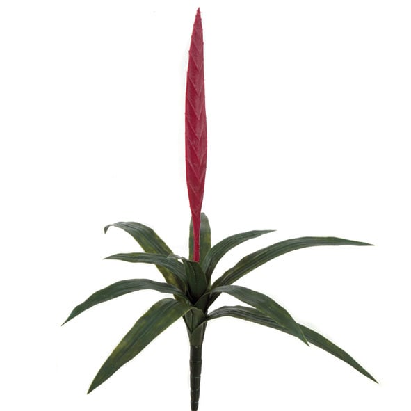 27" UV-Proof Outdoor Artificial Vriesea Splendens Bromeliad Plant Flower Bush -Fuchsia (pack of 4) - A14413-0FU
