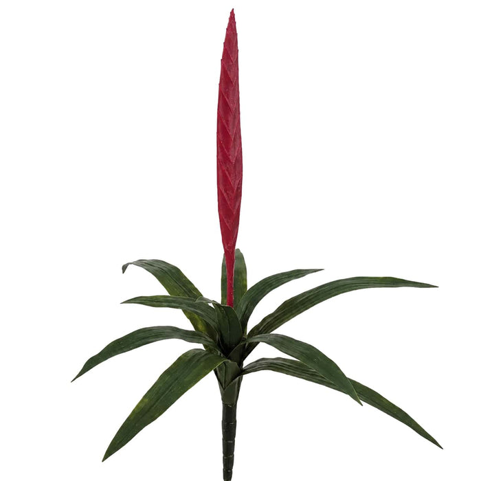 27" Outdoor UV-Proof Artificial Vriesea Splendens Bromeliad Plant Flower Bush -Fuchsia (Pack of 4) - A-144130