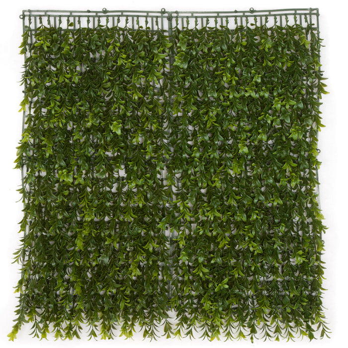 20"x20" IFR UV-Proof Outdoor Artificial Hanging English Boxwood Mat -2 Tone Green (pack of 4) - AR144500