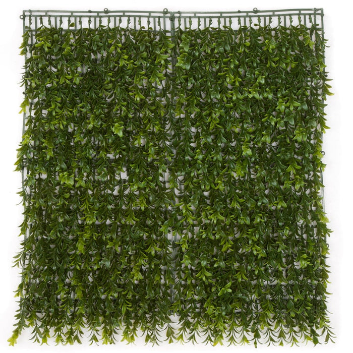 20"x20" UV-Proof Outdoor Artificial Hanging English Boxwood Mat -2 Tone Green (pack of 4) - A144500